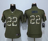 Women Nike Limited Minnesota Vikings #22 Smith Green Salute To Service Jersey,baseball caps,new era cap wholesale,wholesale hats